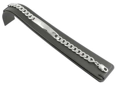 SB090 Solid Sterling Silver ID Bracelet