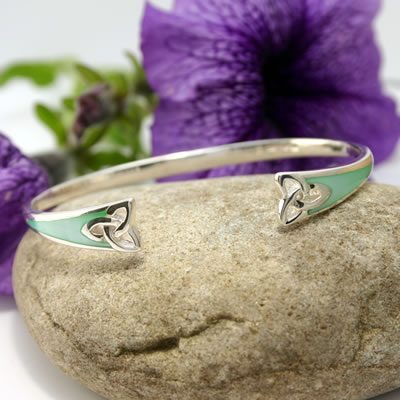 SB191 Celtic Silver Torque Bangle