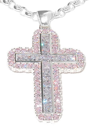 SP007 Huge Lavender and Pink Cross