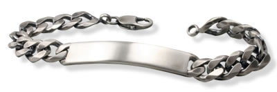SB093 Gun Metal Finish ID Bracelet