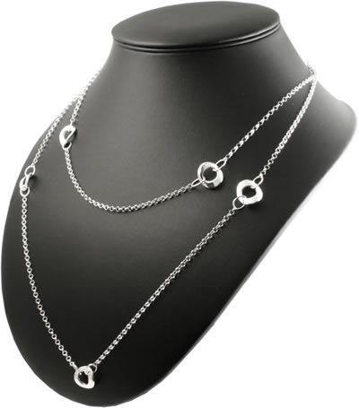 SC041 48 inch Extra Long Circles Necklace
