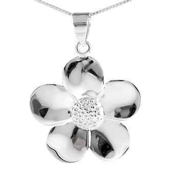 SP091 Silver Flower Pendant