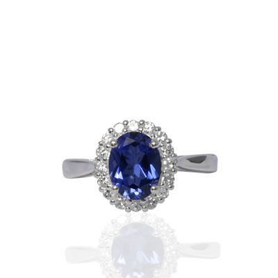 SR142 Sapphire CZ Cluster Ring