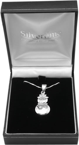 X001 Silver Snowman Pendant