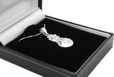 X001 Silver Snowman Pendant