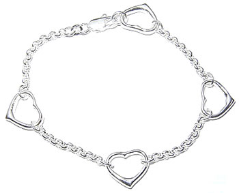SB012 Eternity  Hearts Bracelet