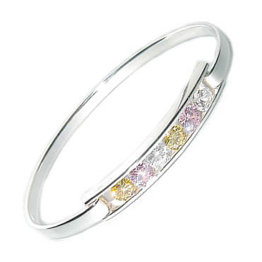 SB020 Multi Colour CZ Bangle