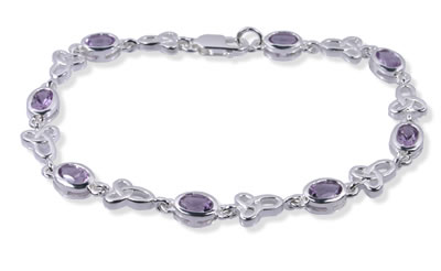 SB048 Amethyst Celtic Bracelet