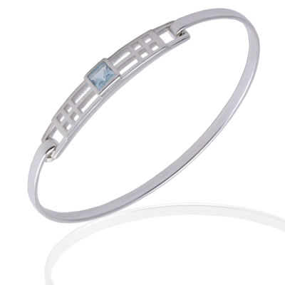 SB066 Blue Topaz Mackintosh Bangle