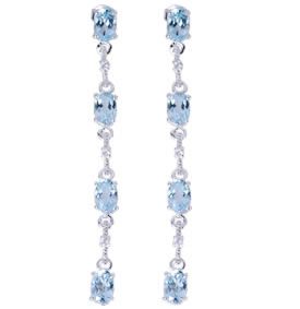 SER011 Blue Topaz Drop Earrings