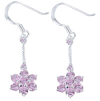 SER014 Lavender Flower Drop Earrings