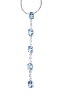 Blue Topaz Drop Pendant