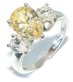 SR001 Lemon Peardrop Ring