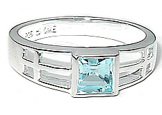 SR005 Blue Topaz Mackintosh Ring