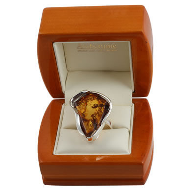 AM1201 Chunky Handmade Amber Ring