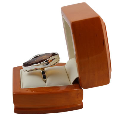 AM1201 Chunky Handmade Amber Ring