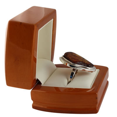 AM1221 Cognac Amber Handmade Ring