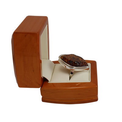 AM1224 Handmade Cognac Cognac Amber Ring