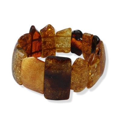 AM1342 Multi Colour Amber Stretch Bangle