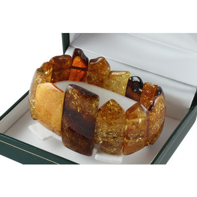 AM1342 Multi Colour Amber Stretch Bangle