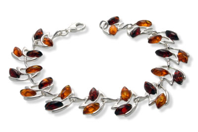 AM136 Honey and Cognac Amber Waves Bracelet