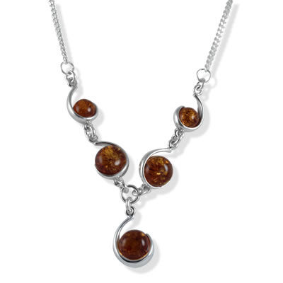 AM1415 Amber Swirls Necklace