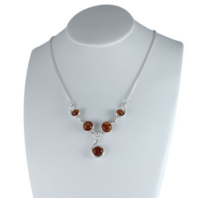 AM1415 Amber Swirls Necklace