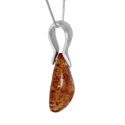 AM1511 Large Bale Honey Amber Pendant