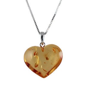 AM1522 Golden Honey Amber Heart