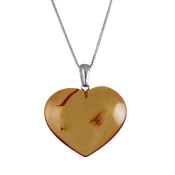 AM1526 Honey Amber Heart Pendant