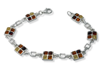 AM266 Graduated Colours of Amber Bracelet