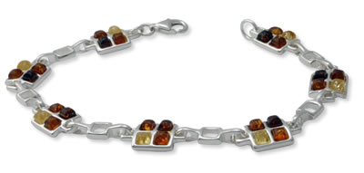 AM266 Graduated Colours of Amber Bracelet