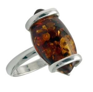 AM273 Marquise Cognac Amber Ring