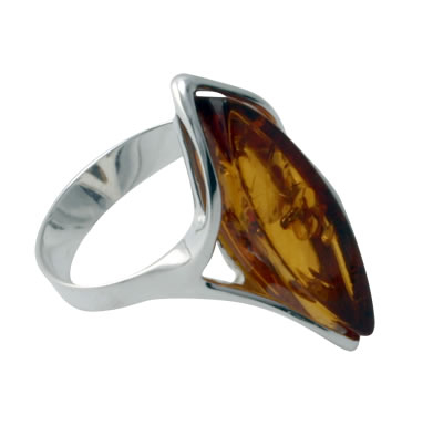 AM275 Marquise Honey Amber Ring
