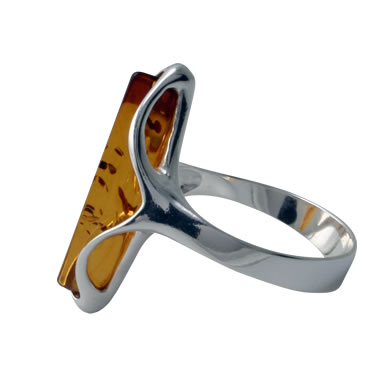 AM275 Marquise Honey Amber Ring