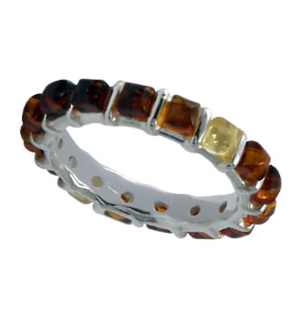 AM276 Full Eternity Amber Ring