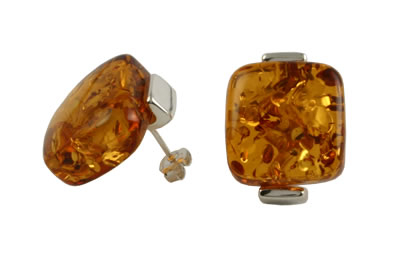 AM301 Unique Baltic Honey Amber Earrings