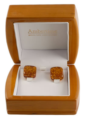 AM301 Unique Baltic Honey Amber Earrings