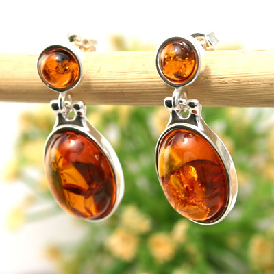AM316 Double Honey Amber Earrings