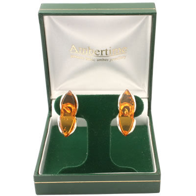 AM353 Marquise Amber Earrings
