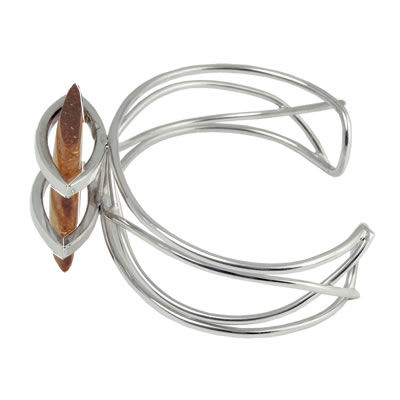 AM398 Honey Baltic Amber Handmade Cuff Bangle