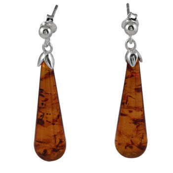 AM4001 Baltic Amber Drop Earrings