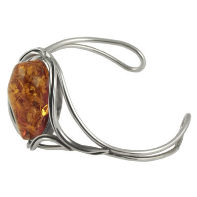 AM494 Handmade Baltic Amber Cuff Bangle