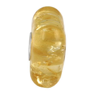 AM716 Square Lemon Amber Charm Bead