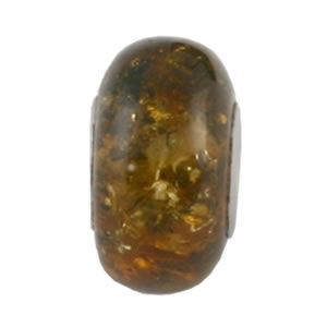 AM722 Green Amber Charm Bead