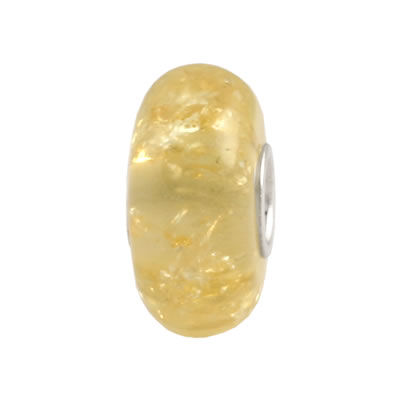 AM729 Lemon Amber Charm Bead