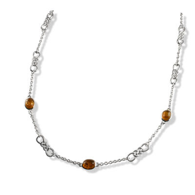 AM781 Honey Amber Celtic Necklace