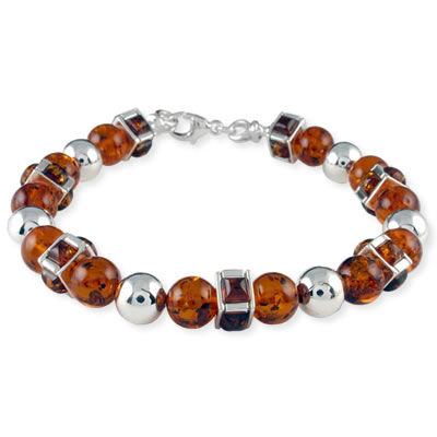 AM801 Amber Charm Bead Bracelet