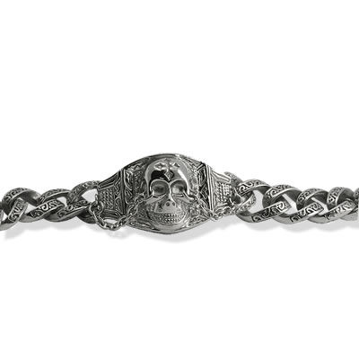 STBR2 Stainless Steel Skull Bracelet