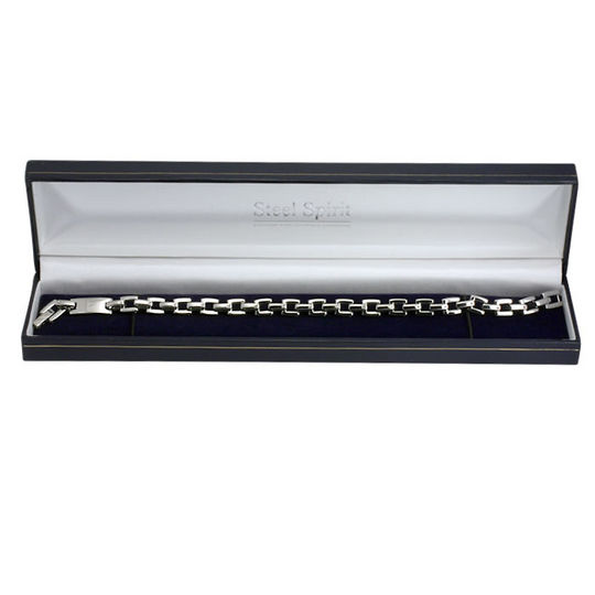STBR5 Stainless Steel Square Link Bracelet